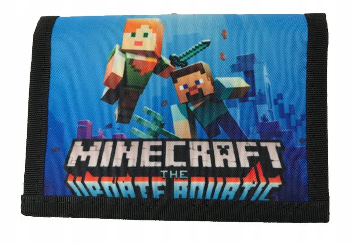 MINECRAFT M3 portfel portfelik rozkładany na rzep