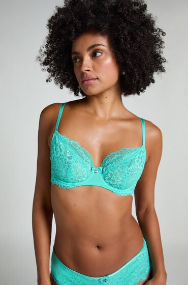 Hunkemöller Biustonosz nieusztywniany z fiszbinami Marine Zielony