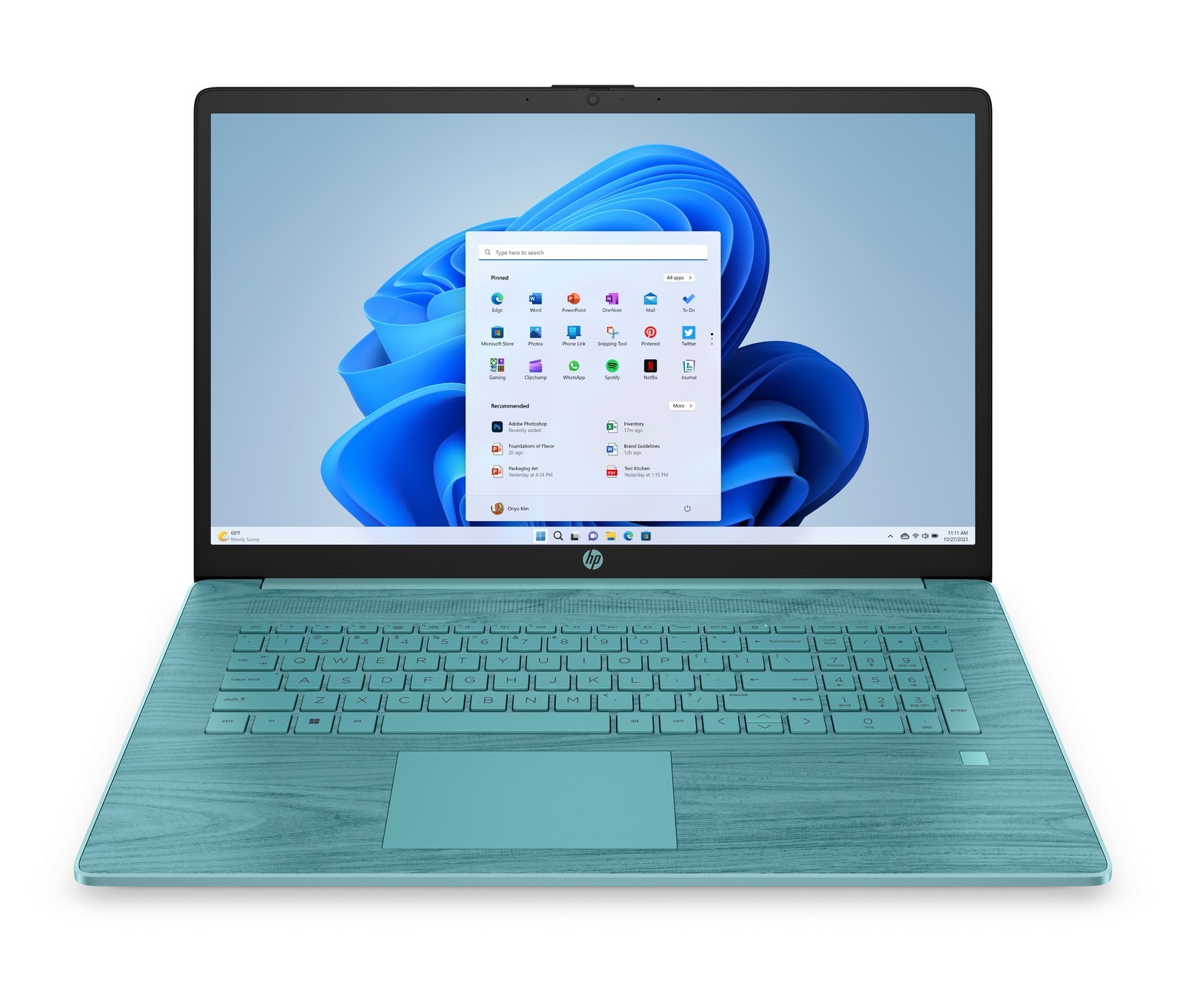 HP 17-cn0695ds / 89P54UA_16GB_500SSD / Intel N4120 / 16GB / SSD 512GB / Intel UHD / HD+ / Dotyk / Win 11 / Niebieski