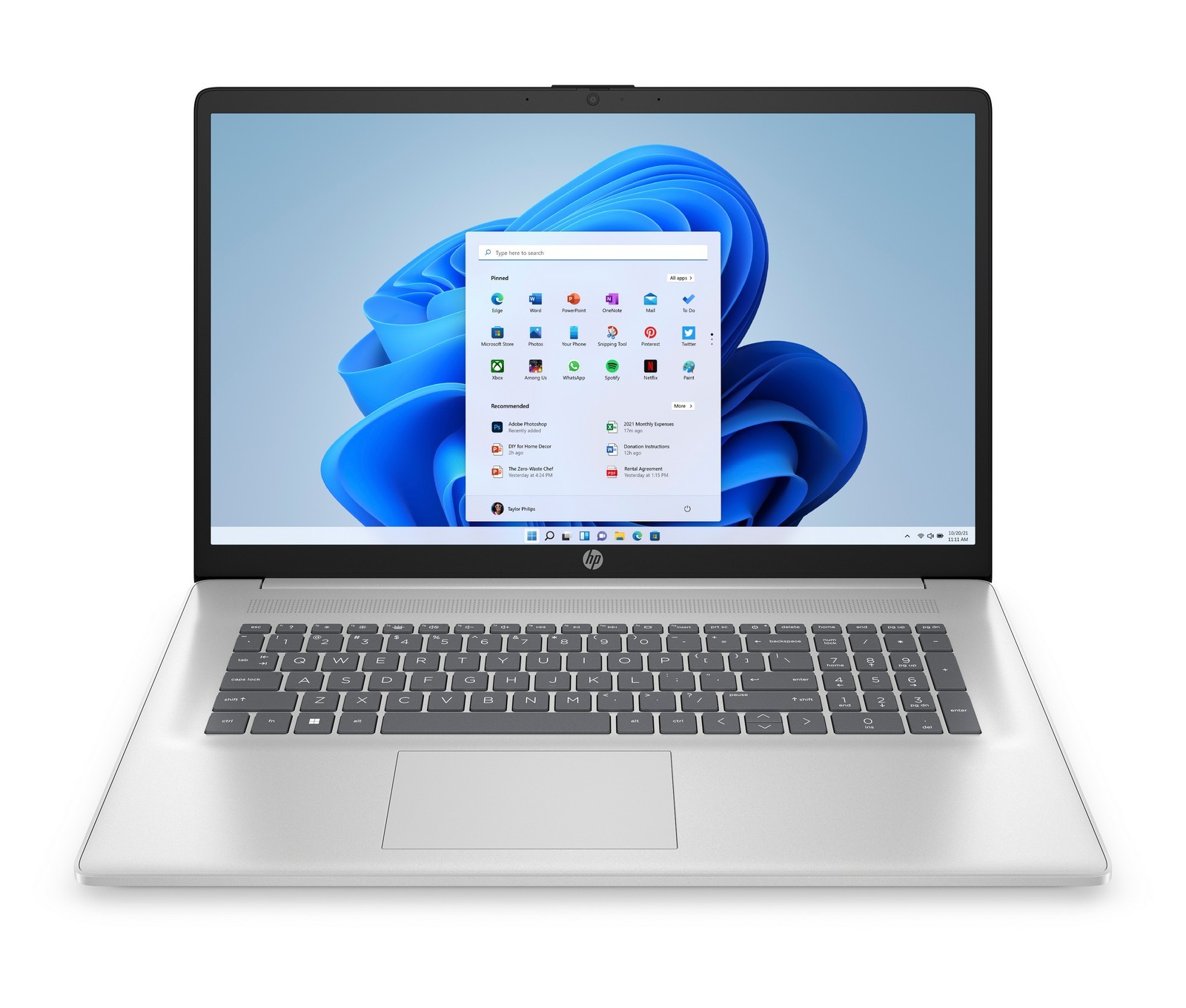 HP 17-cp3055cl / 9X495UA / AMD Ryzen 5 / 16GB / SSD 1TB / Radeon / HD+ / Dotyk / Win 11 / Srebrny
