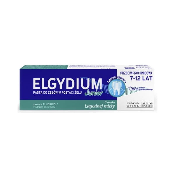 Elgydium Junior Łagodna Mięta, pasta do zębów dla dzieci 7-12 lat, 50 ml