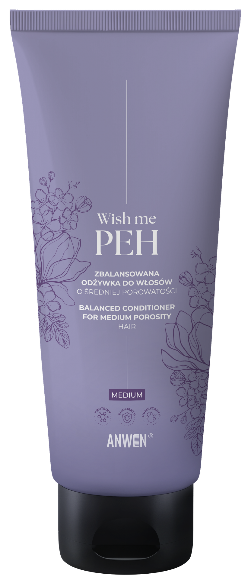 Anwen Wish me PEH, zbalansowana odżywka do włosów o średniej porowatości, 200ml