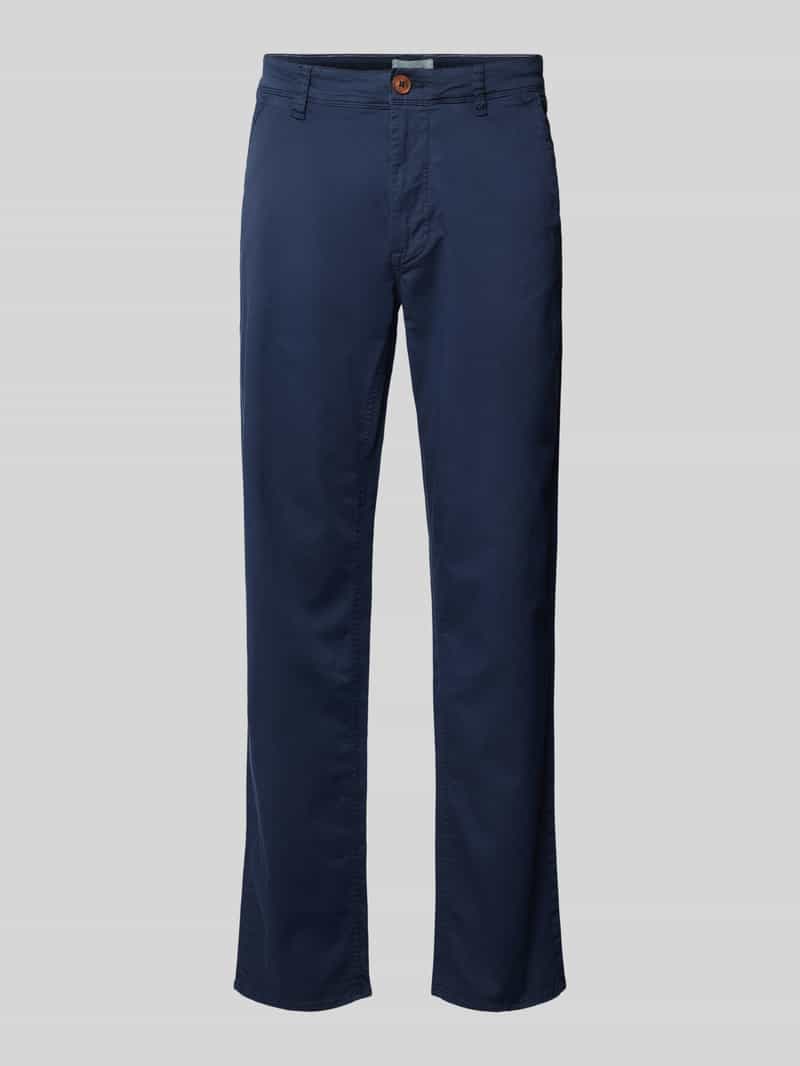 Chinosy o kroju regular fit z wpuszczanymi kieszeniami model ‘MADDOX’