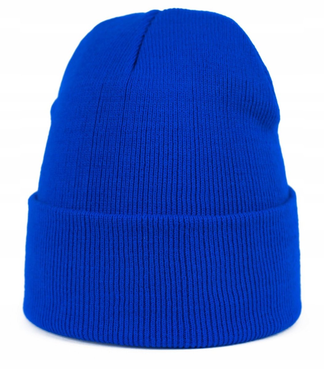 Czapka Zimowa Damska Męska Beanie Podwijana Uniwersalna Casualowa Jesienna