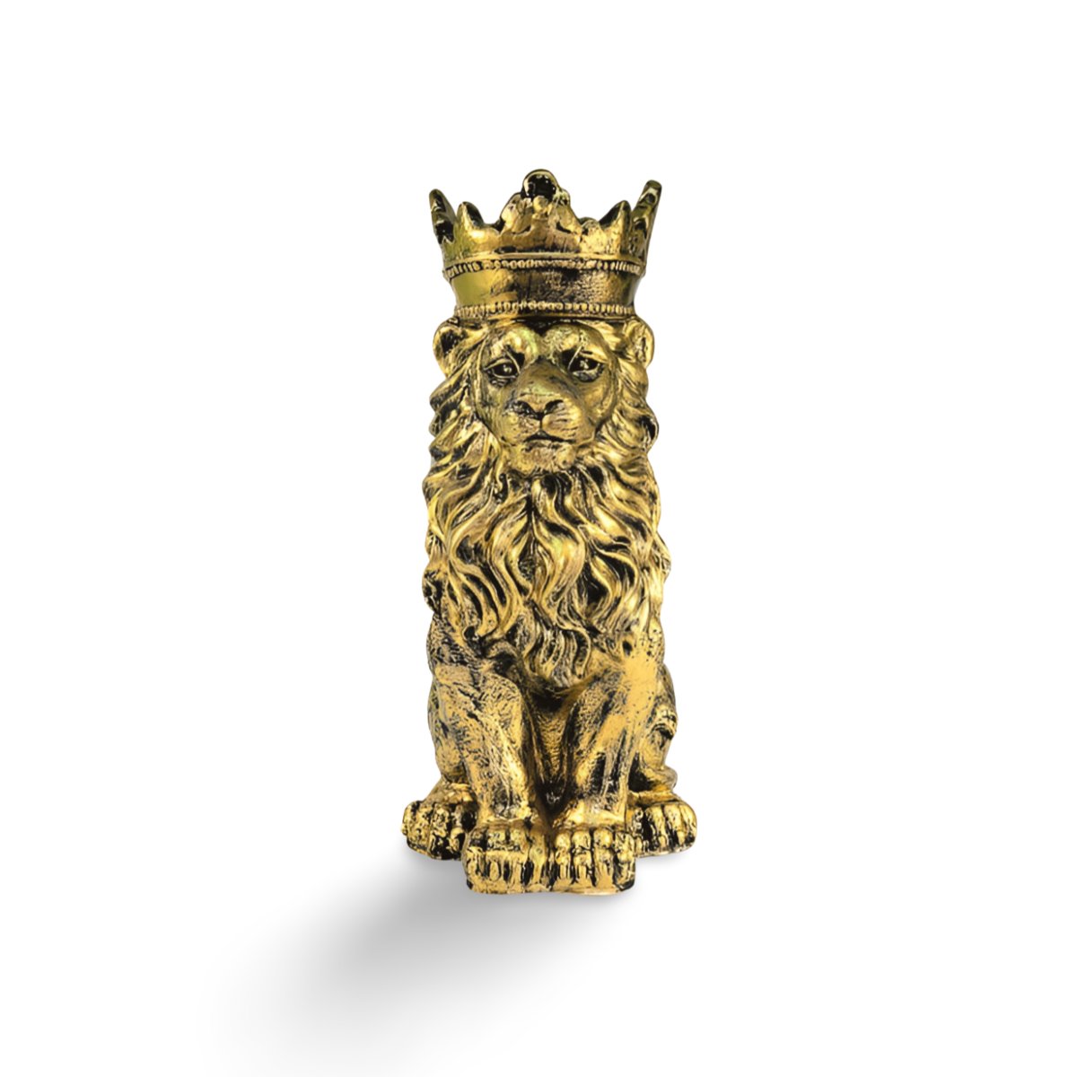 Figura Lew siedzący w koronie (donica)