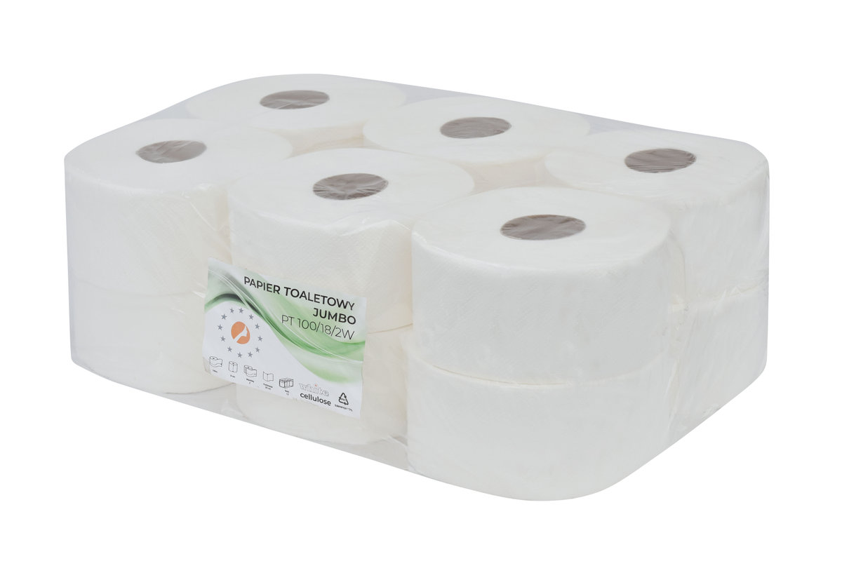 12 rolek Papier Toaletowy Jumbo 100 metrów rolka