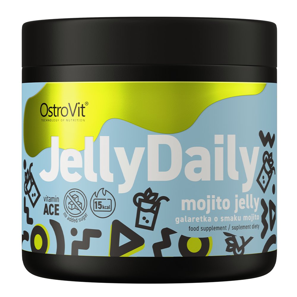 OstroVit Jelly Daily 350 g - mojito, witaminowa galaretka w proszku bez cukru, suplement diety