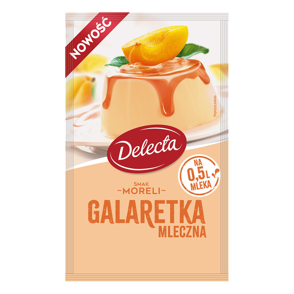 Delecta Galaretka mleczna smak moreli 60 g
