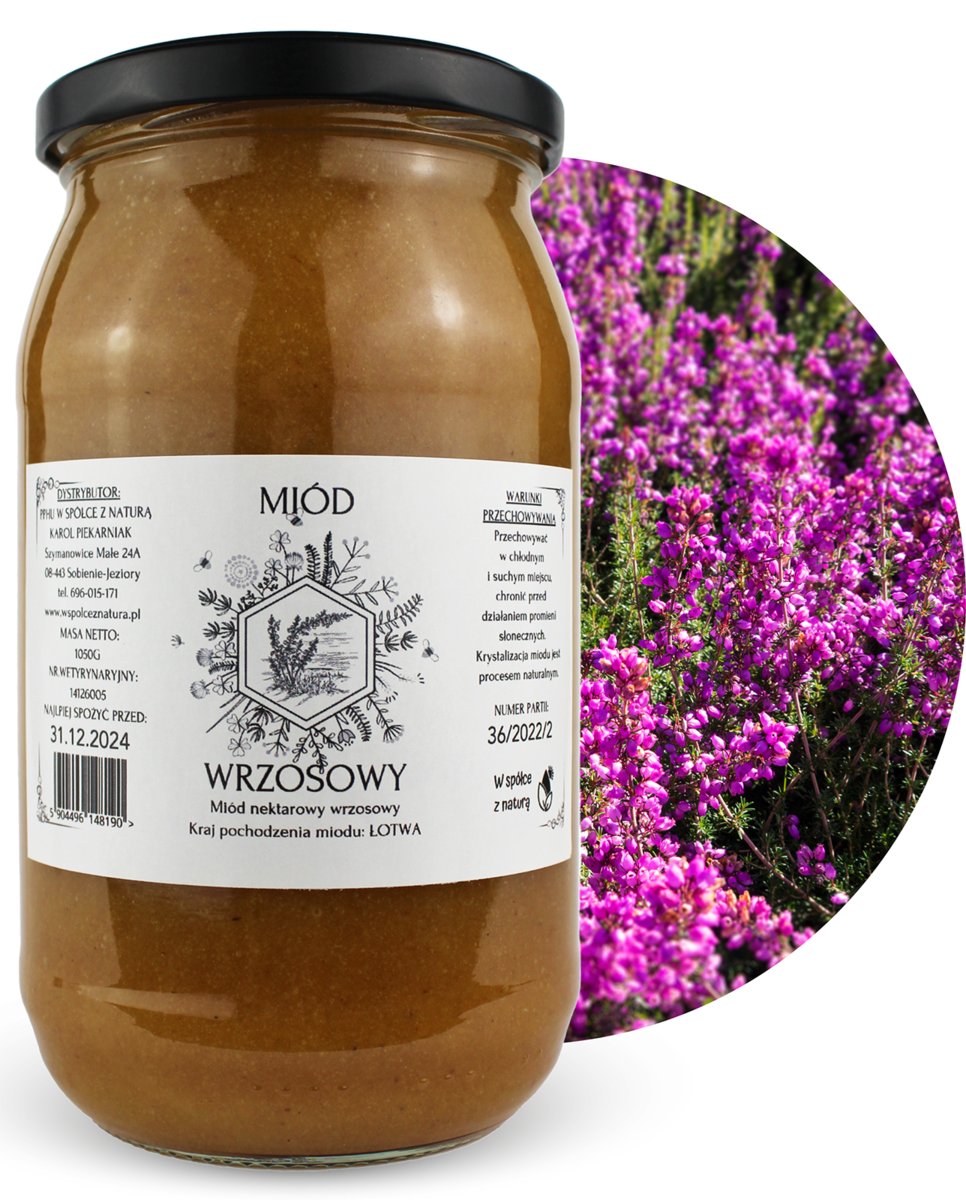 Miód Wrzosowy 1050g Naturalny Polski