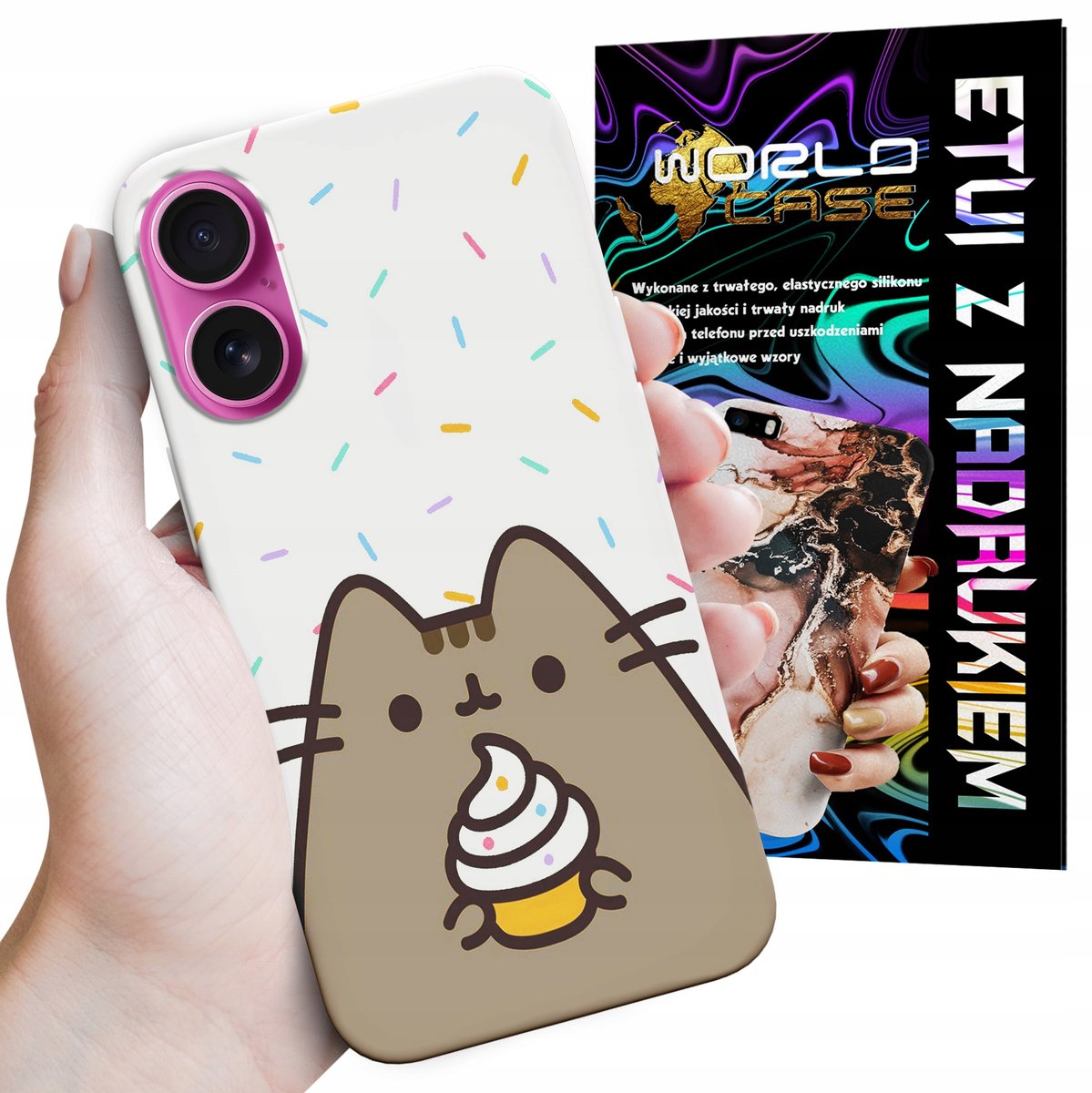 ETUI CASE DO IPHONE 16 - SŁODKI KOTEK KOT OBUDOWA PLECKI