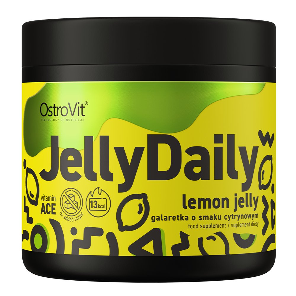 OstroVit Jelly Daily 350 g - cytrynowy, witaminowa galaretka w proszku bez cukru, suplement diety