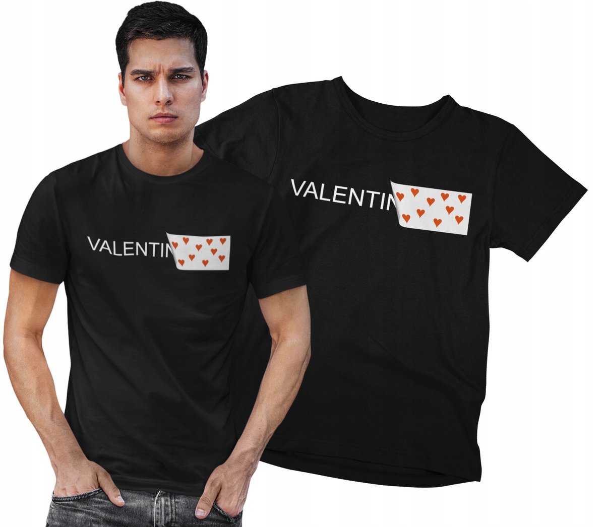Męska Koszulka Na Walentynki Valentine's Day Niespodzianka Prezent 5XL