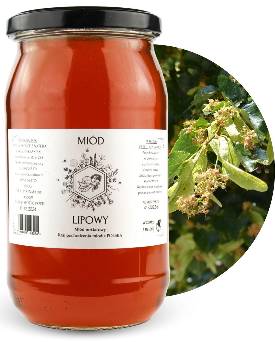 Miód Lipowy 1050g Naturalny Polski