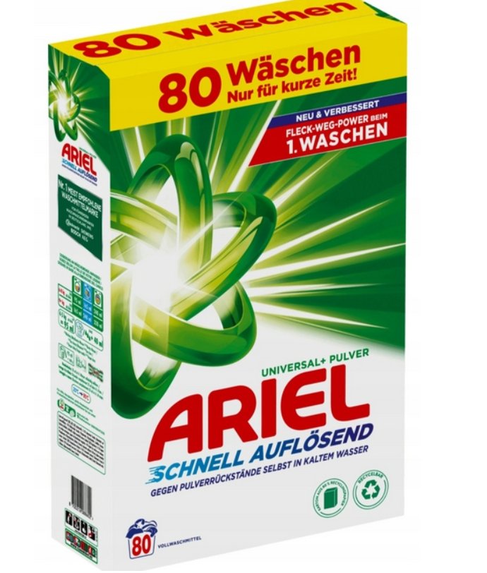 Proszek do prania Ariel 80 prań z NIEMIECKI 4,8 kg