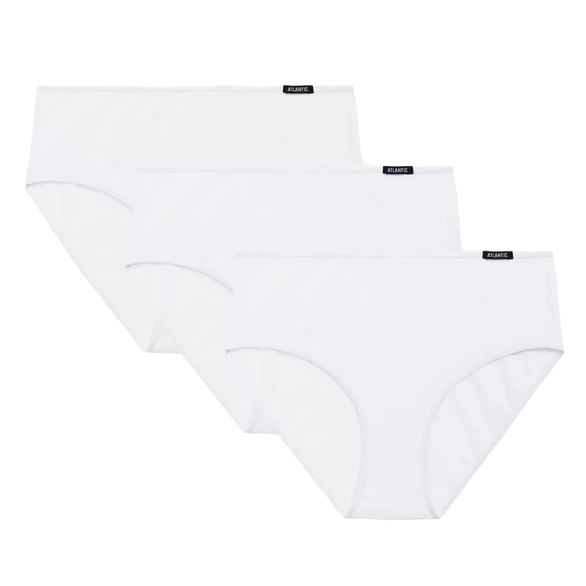 Czarne bawełniane figi damskie classic 3-pack-l