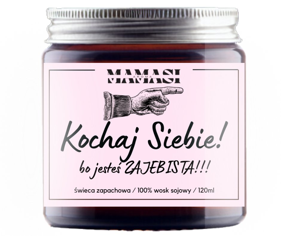 Kochaj Siebie! Świeca Sojowa Zapachowa 120Ml Super Prezent W Szkle