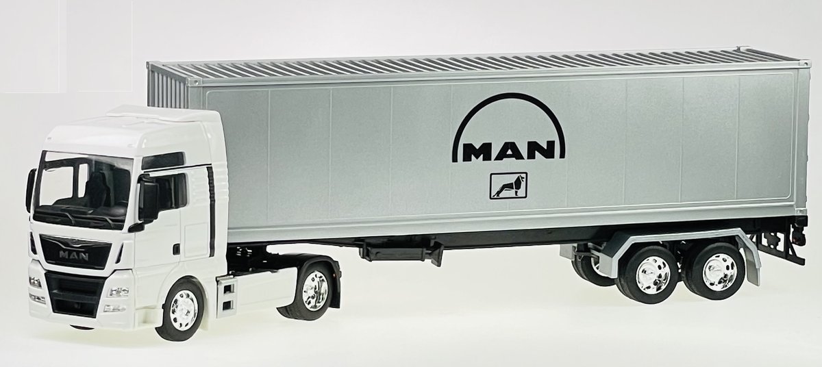 WELLY MAN TGX Z PRZYCZEPĄ BIAŁY 1:32 32651