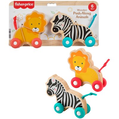 Zabawka FISHER PRICE Drewniane zwierzątka do pchania JFN19