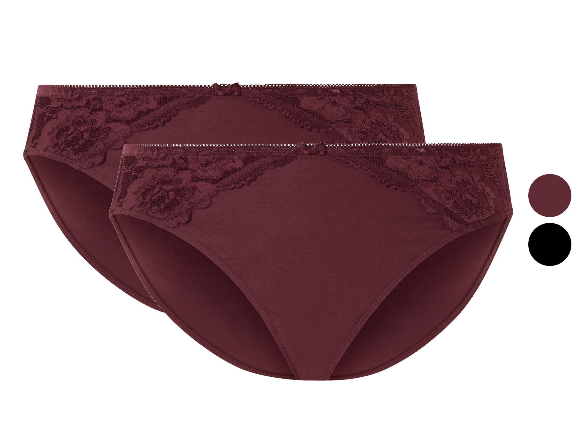 esmara® Figi damskie z koronką, 2 pary