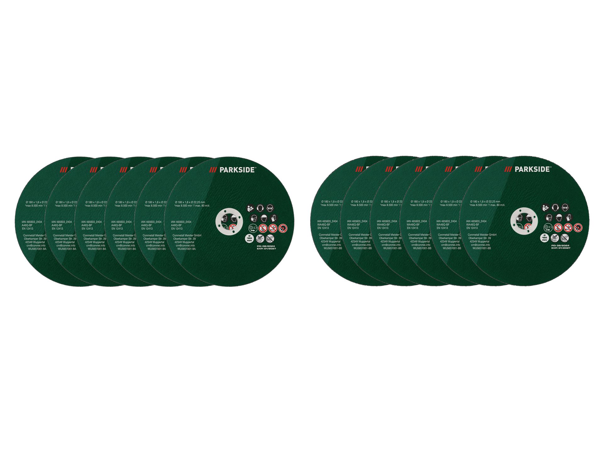 PARKSIDE® Tarcza do cięcia metalu lub stali nierdzewnej, 6 sztuk