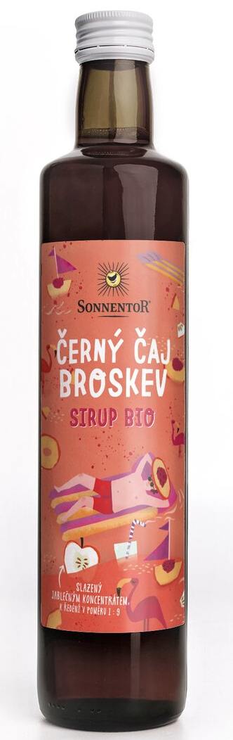 Sonnentor Sonnentor, Syrop z czarnej herbaty brzoskwiniowej, BIO, 500 ml
