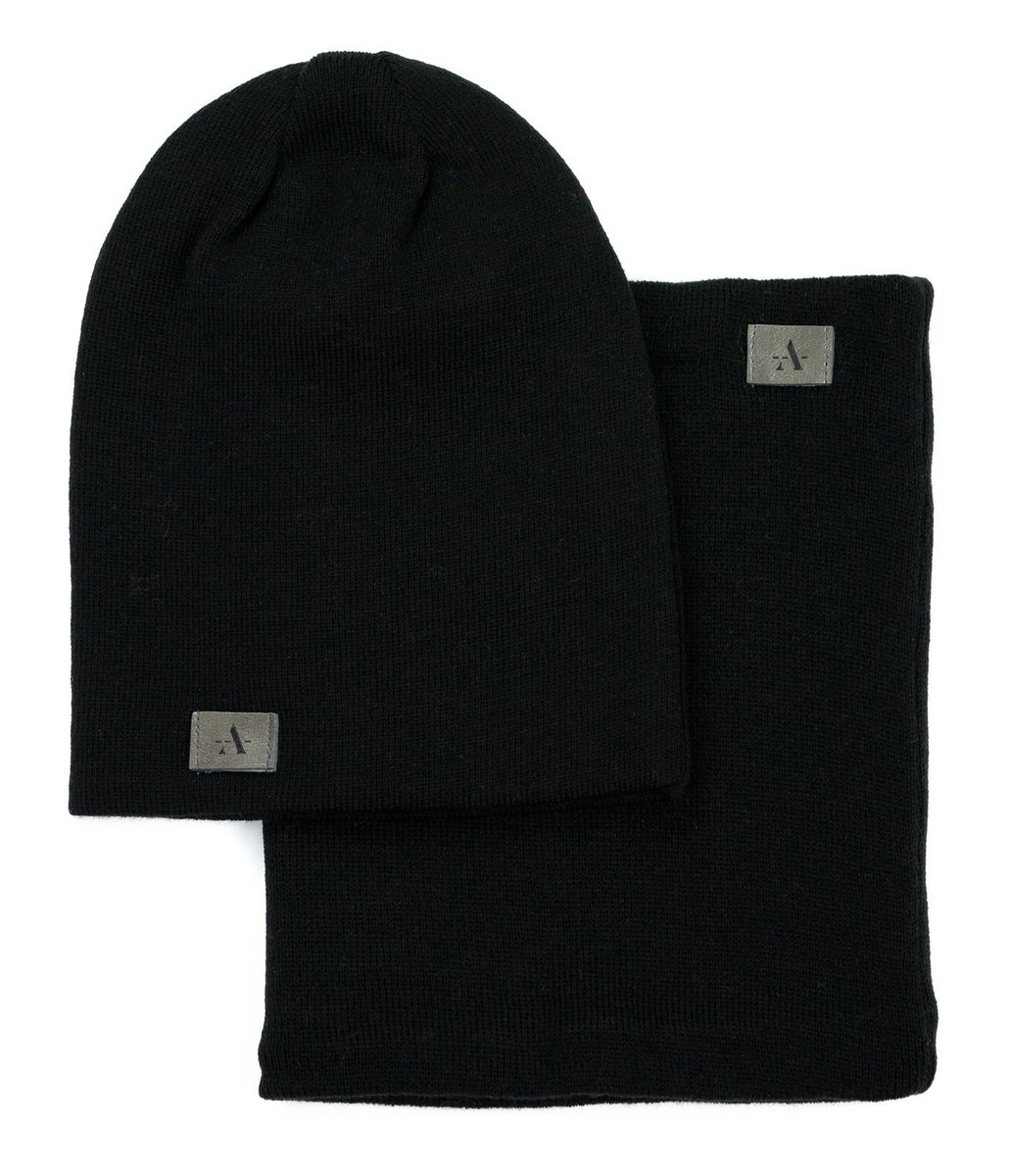 Komplet Zimowy Męski Damski Młodzieżowy Czapka Komin Szalik Casual Polski