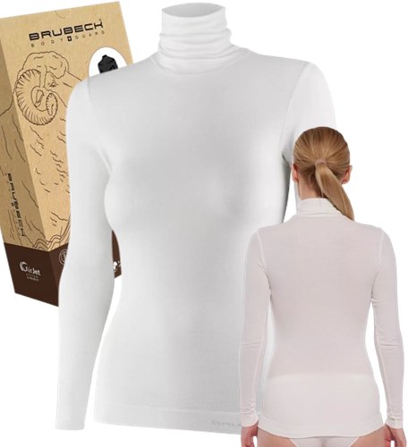 WEŁNIANA DAMSKA BLUZKA GOLF BRUBECK COMFORT MERINO S