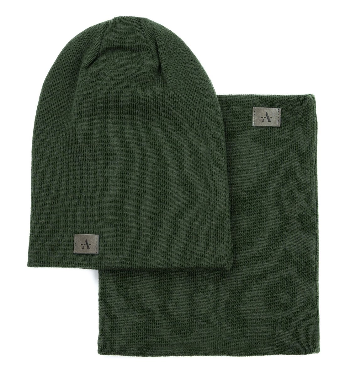 Komplet Zimowy Męski Damski Młodzieżowy Czapka Komin Szalik Casual Polski