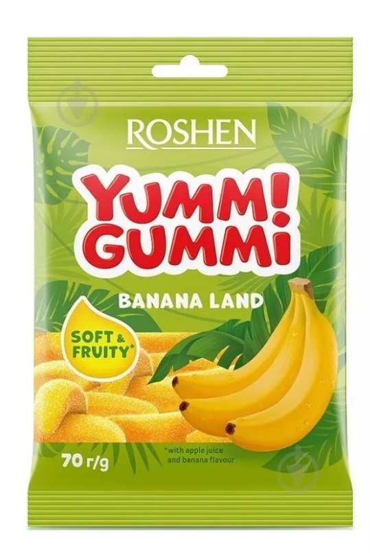 Roshen Żelki YUMMI GUMMI banana land 70 g