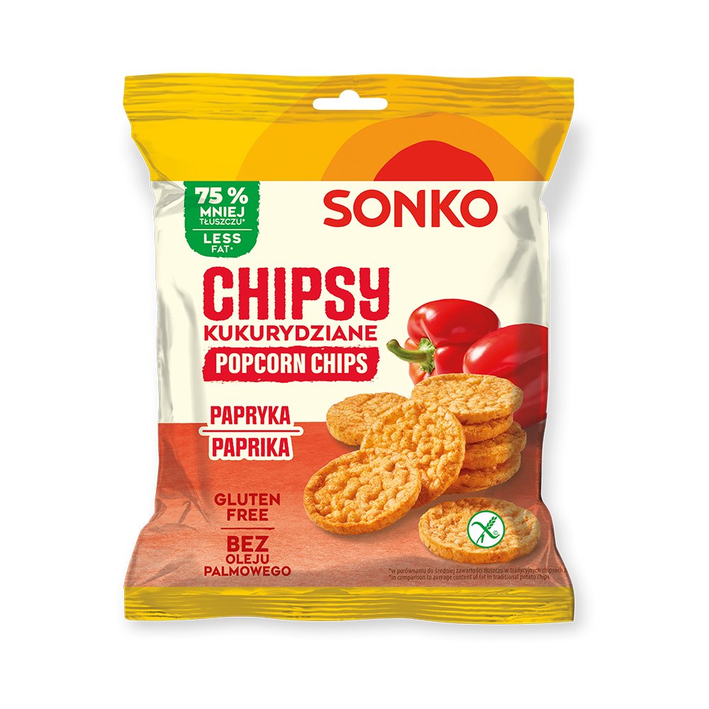 Sonko Chipsy kukurydziane o smaku papryki 20 g