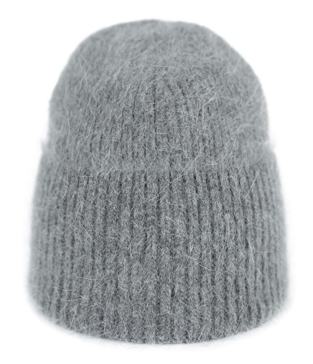 Czapka Damska Młodzieżowa Beanie Podwijana Zimowa Angora Ciepła Casualowa