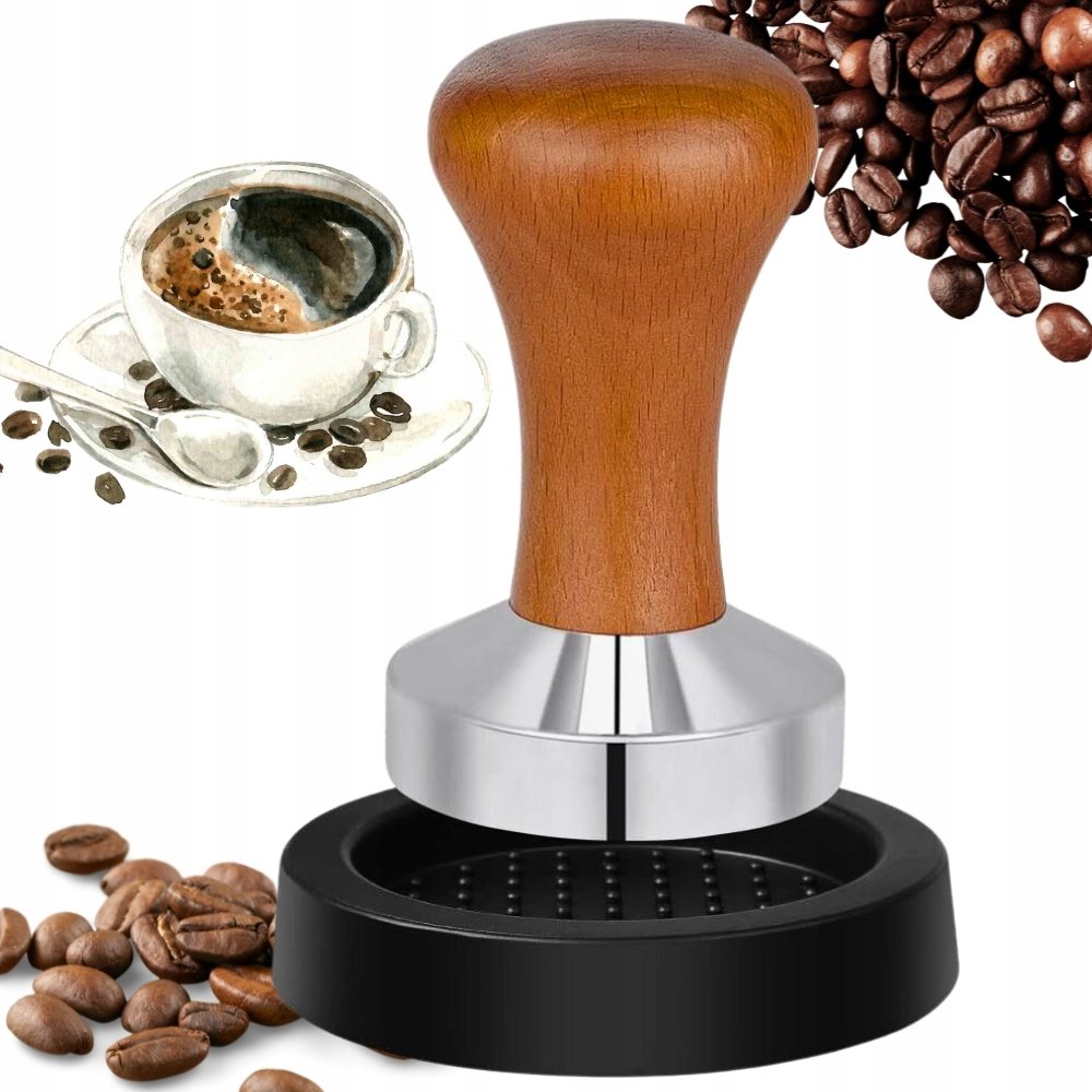TAMPER UBIJAK DO KAWY 51 MM Z DODATKOWĄ PODSTAWKĄ - IDEALNY DO ESPRESSO