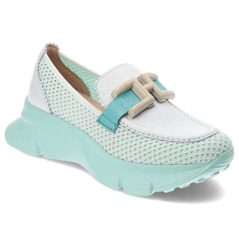 Turkusowe Półbuty Hispanitas Stylowe Obuwie Damskie