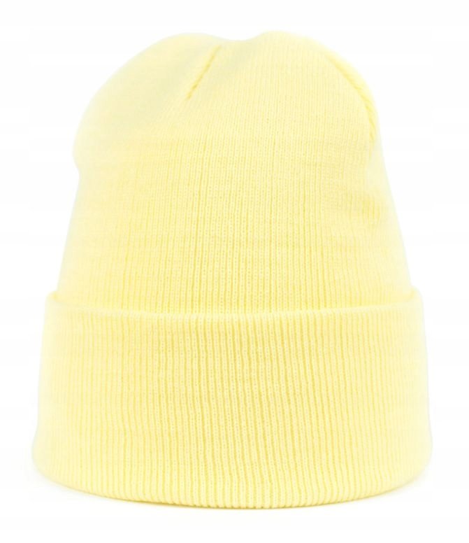 Czapka Zimowa Damska Męska Beanie Podwijana Uniwersalna Casualowa Jesienna