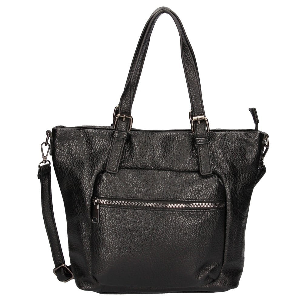 Torebka Damska Elegancka czarna średnia na ramię