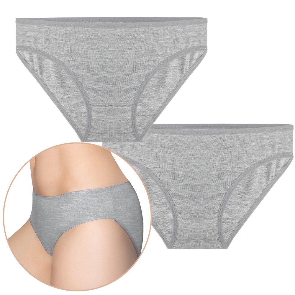 2X MAJTKI DAMSKIE BAWEŁNIANE FIGI PEŁNE KLASYCZNE SZARE POLSKI PRODUCENT M