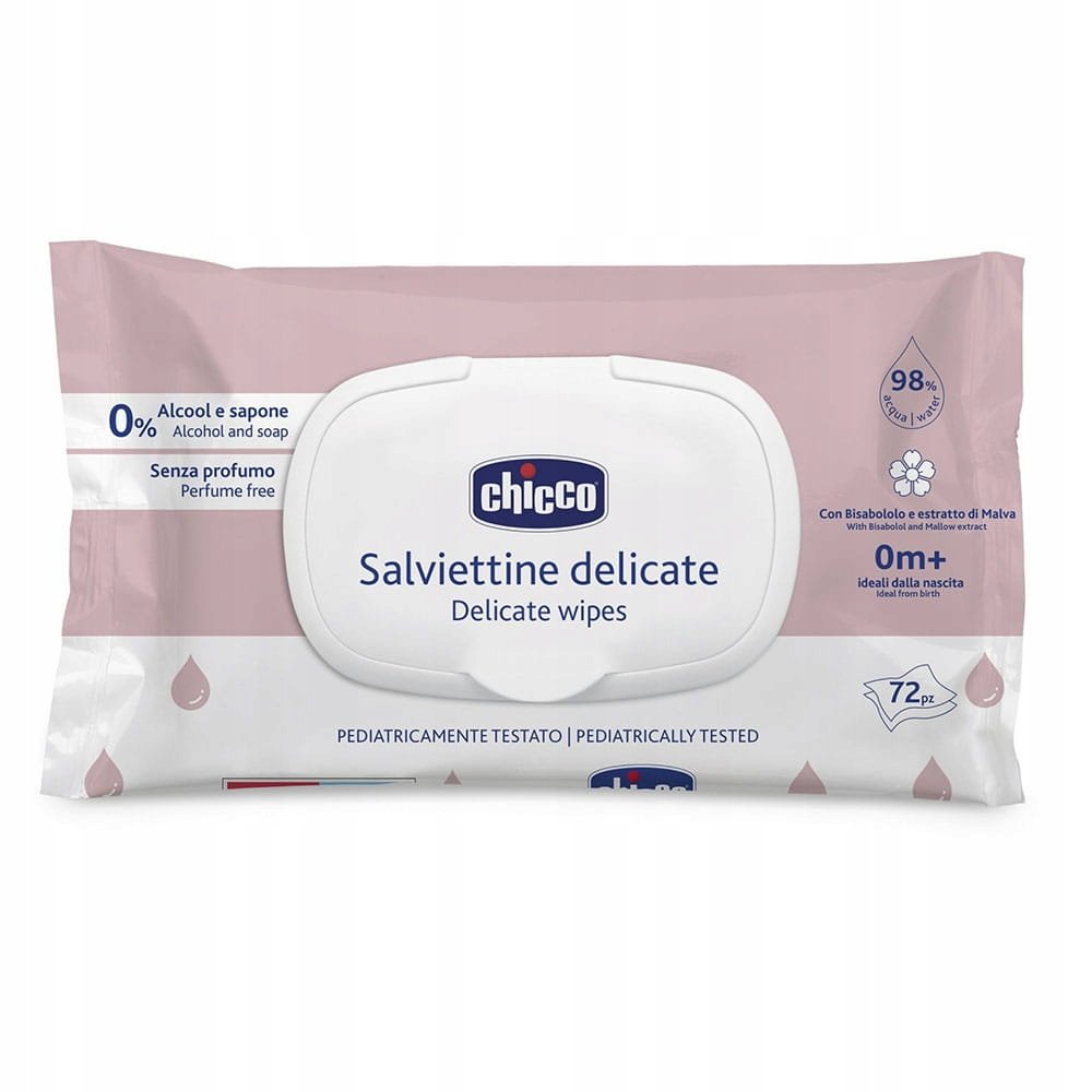Chicco Chusteczki Nawilżane 72 Sztuki Dla Dzieci 0+