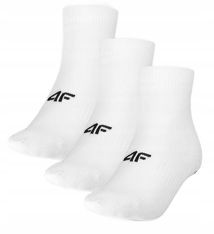 Damskie skarpetki za kostkę 4F 3-pak biały F368 39-42