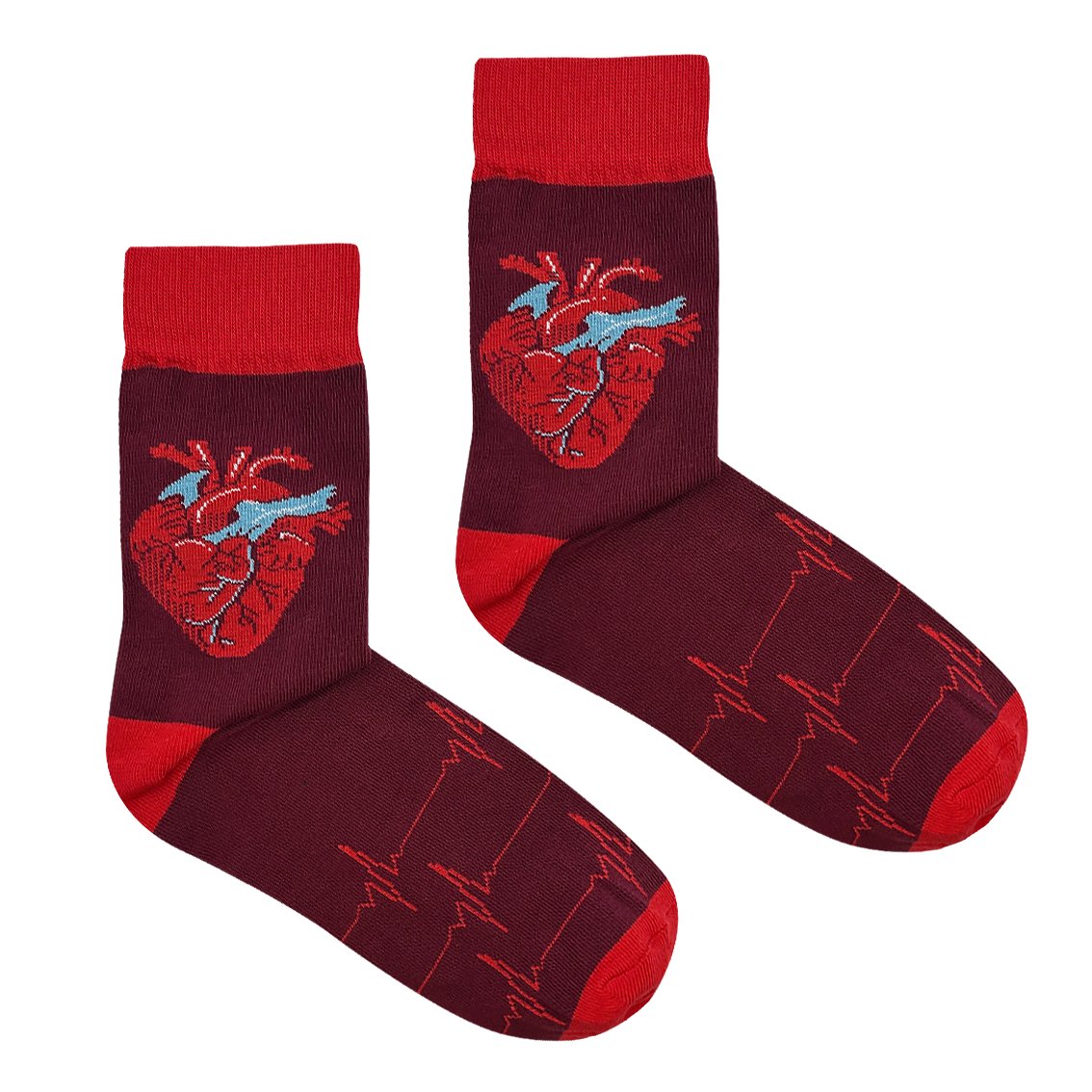 Skarpetki Serce Kardio Bordo-42-46