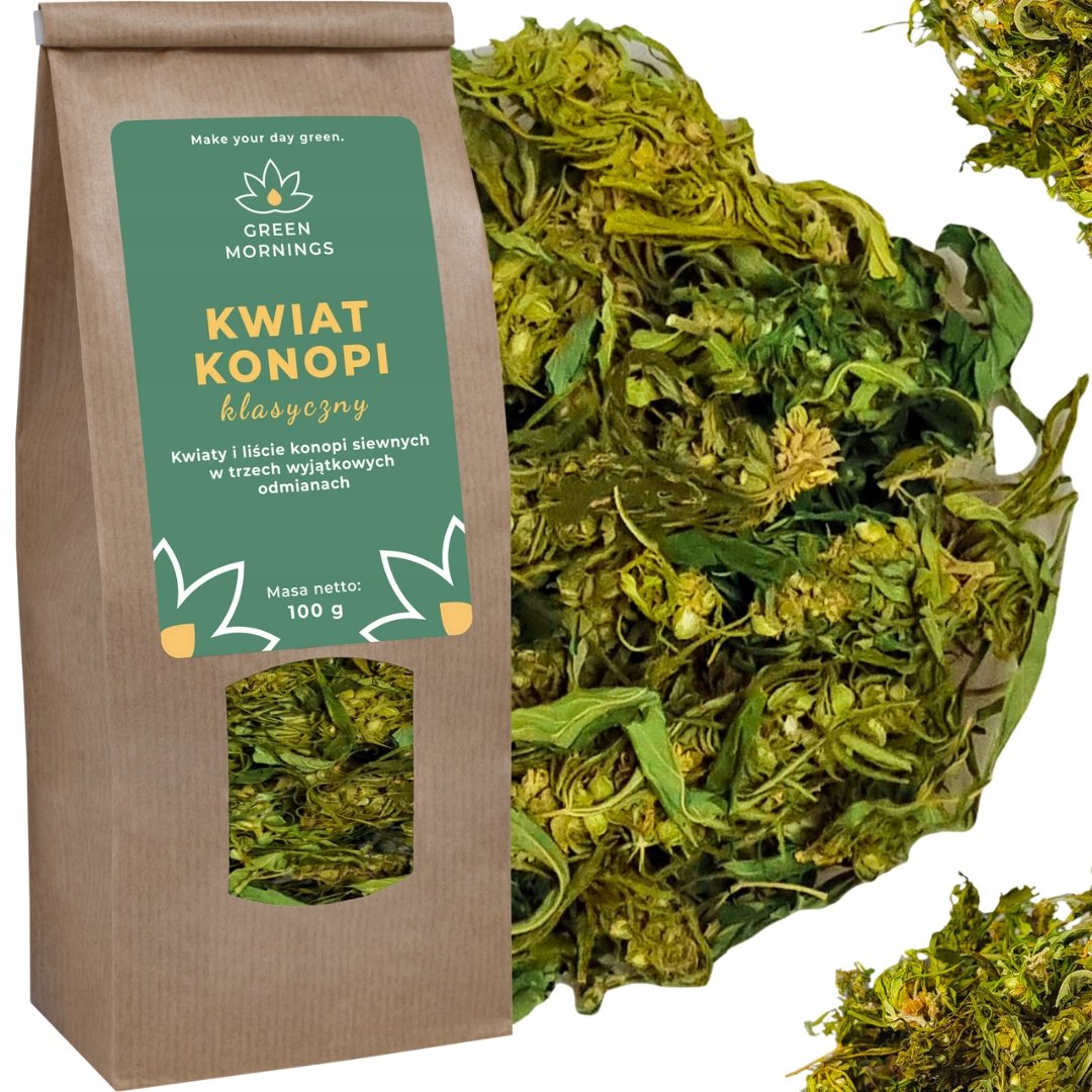 Herbata konopna KWIAT KONOPI CBG + CBD 100 g