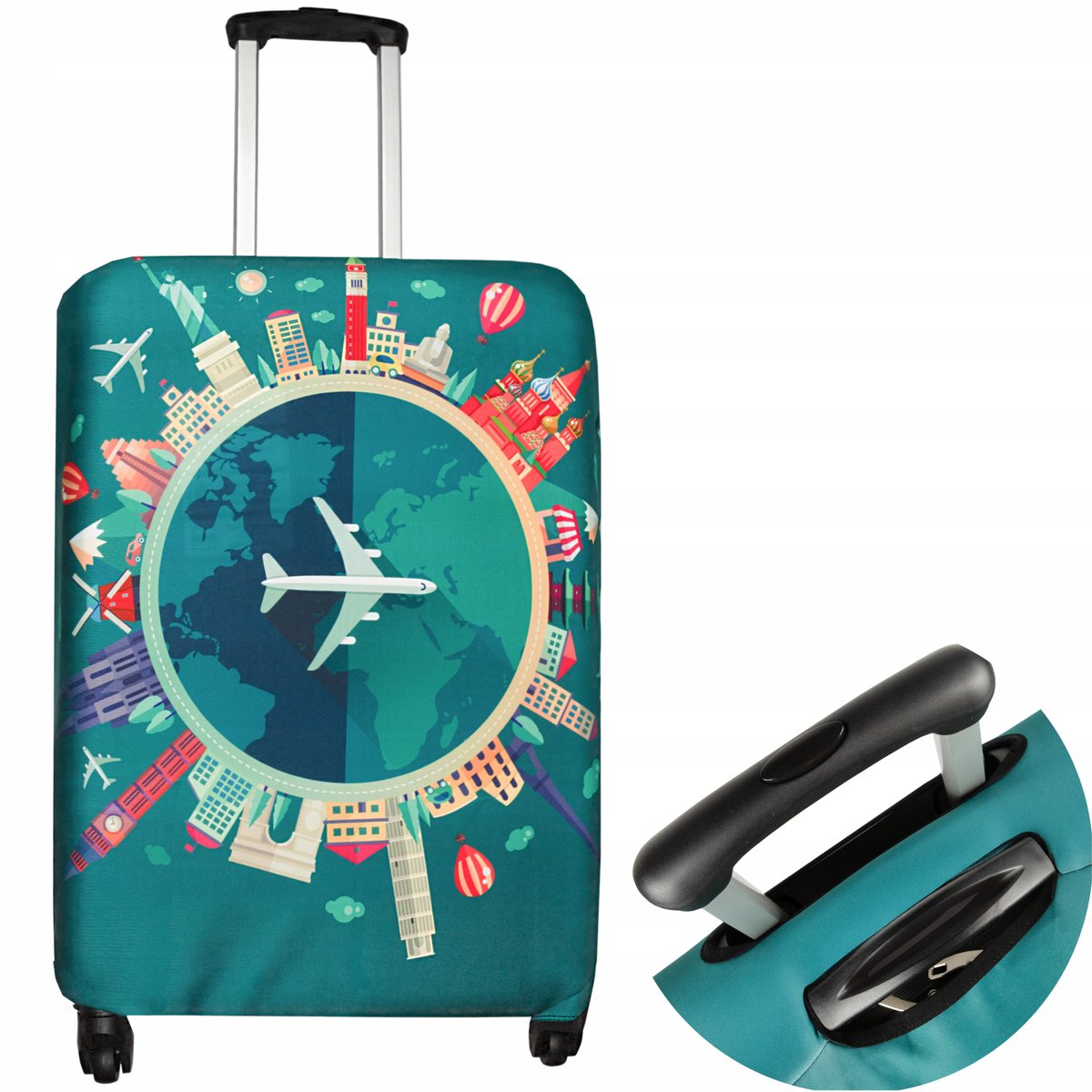 Pokrowiec na walizkę Sillar z motywem samolotu rozmiar M