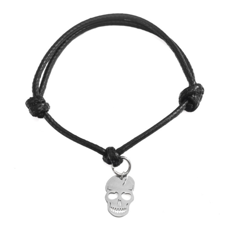 Bransoletka czaszka, czacha stal chirurgiczna regulowana / JG. Projekt