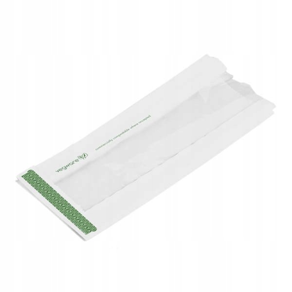 Torebki fałdowe z okienkiem 25 x 10 + 5 cm 50 szt