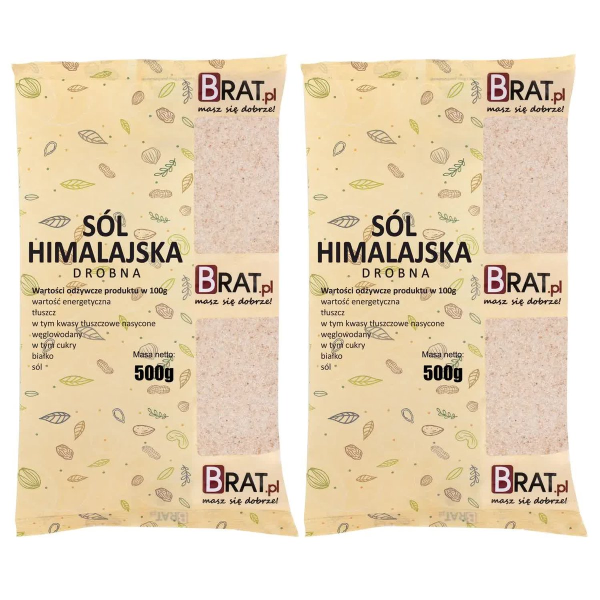 Sól himalajska drobna 1kg (2x500g)