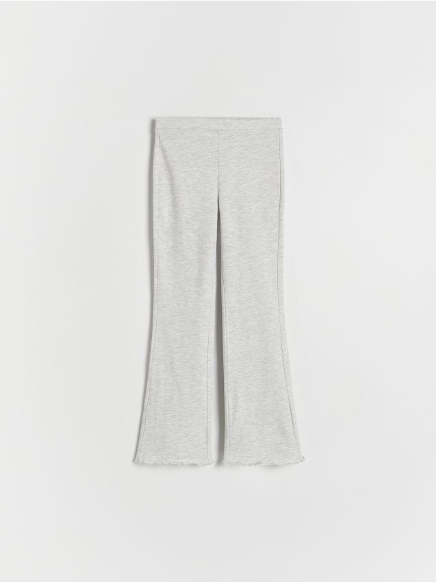 Reserved - Legginsy flare - jasnoszary