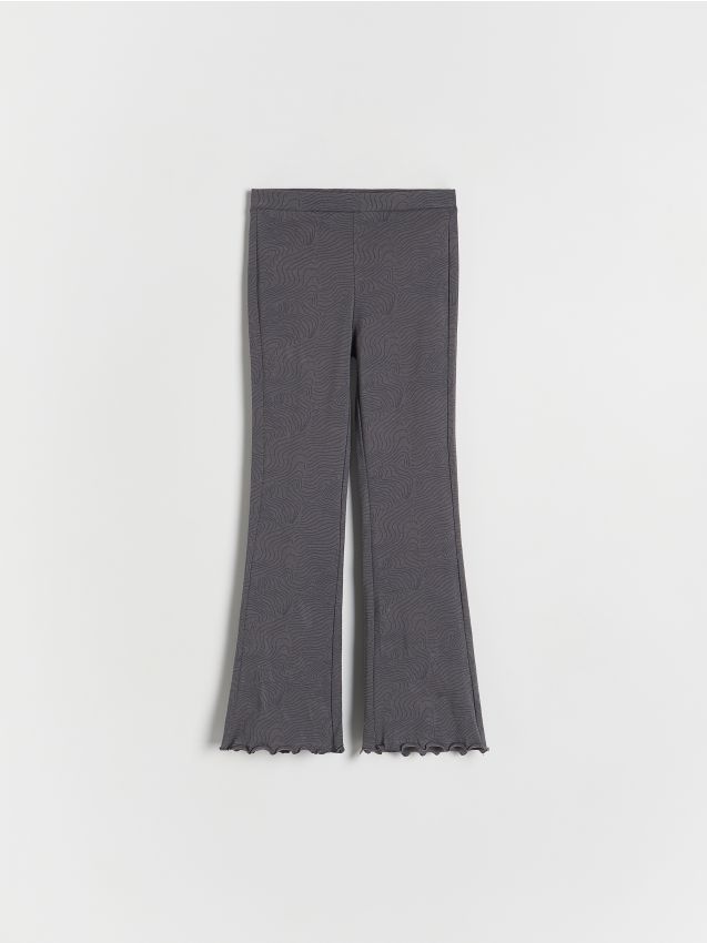 Reserved - Legginsy flare - ciemnoszary