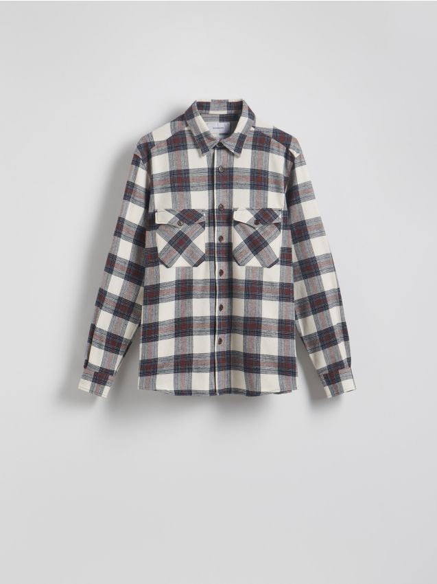 Reserved - Koszula regular fit w kratę - wielobarwny