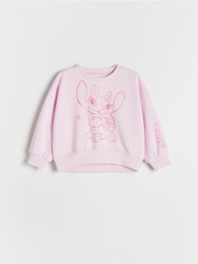 Reserved - Bluza Lilo & Stitch - pastelowy róż