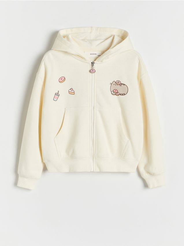 Reserved - Bluza Pusheen - kremowy