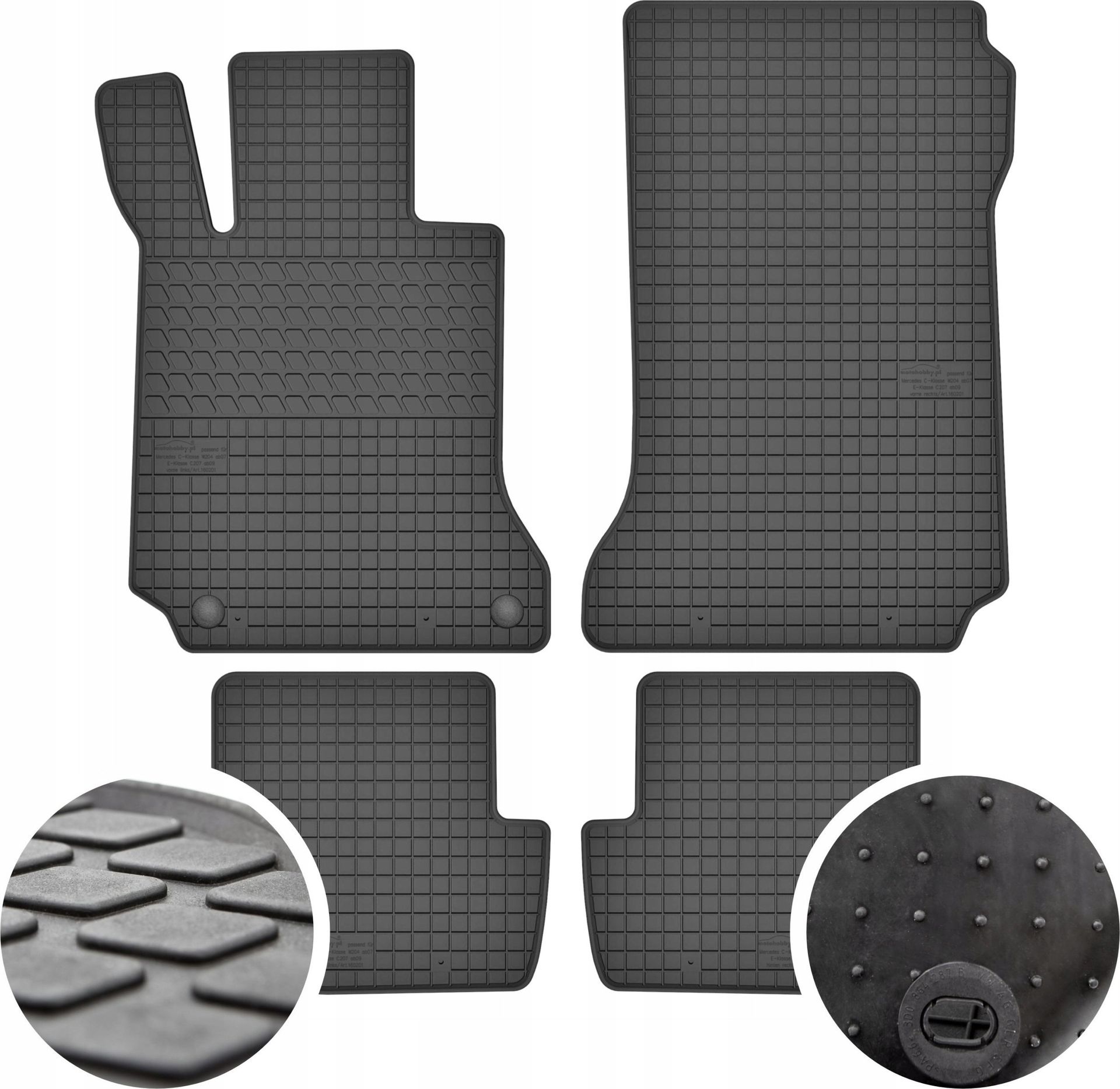 GeyerHosaja Dywaniki gumowe do Mercedes-Benz C W204 2007-2014